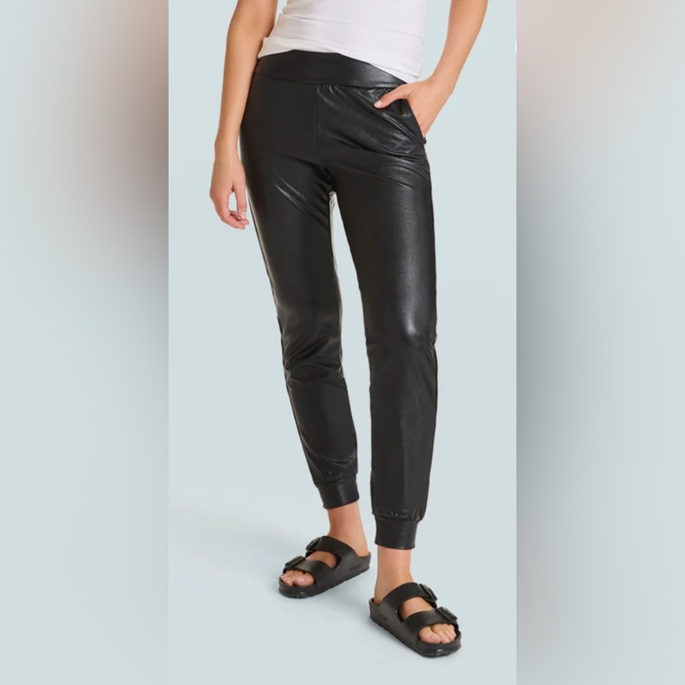 NWT Commando Faux Leather Jogger - Black - Size M